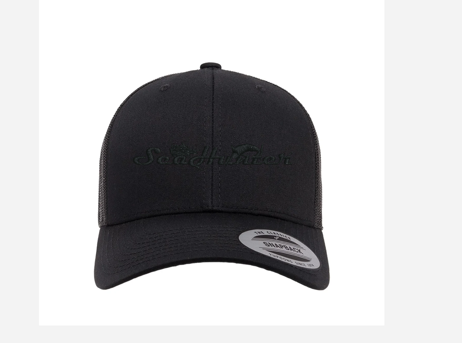 Black on Black SeaHunter Trucker Hat