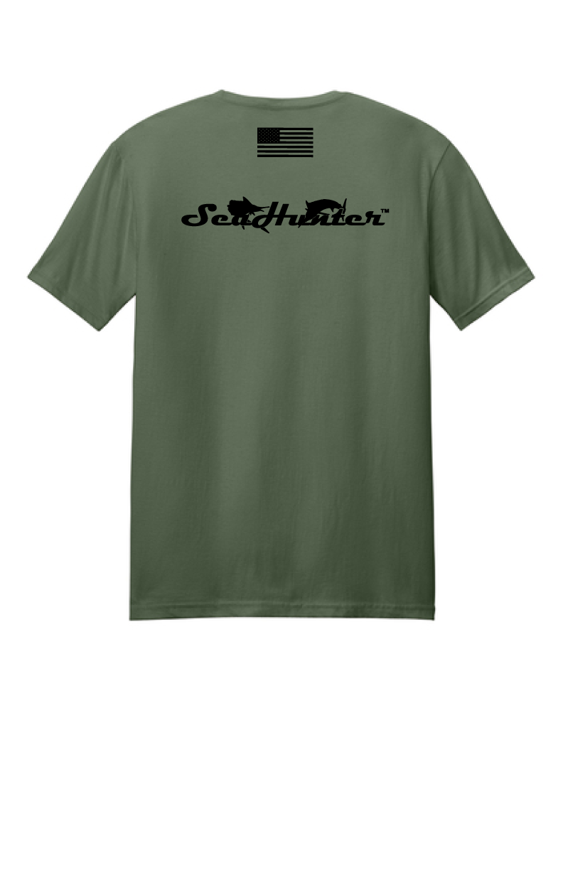 Military Green SeaHunter Cotton Short Sleeve