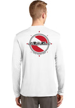 Load image into Gallery viewer, White SeaHunter Dive Flag Dri Fit Shirt

